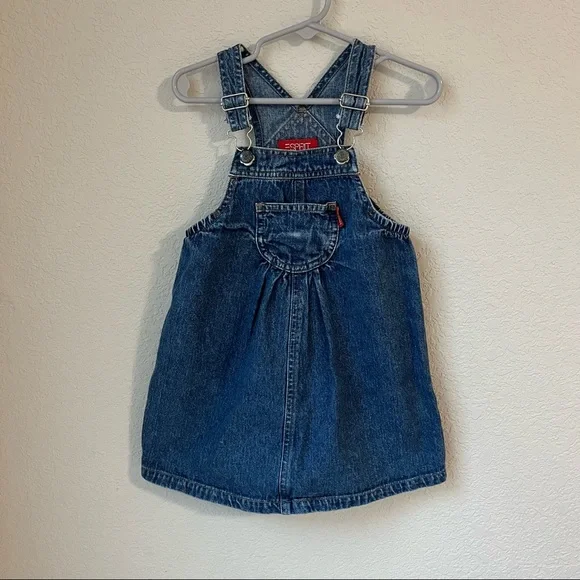 esprit denim dress Esprit overall denim dress in blue